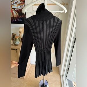 Black long sleeve winter dress